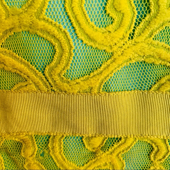 Nine West Lime Green Lace Long Sleeve Dress - Picture 4 of 9